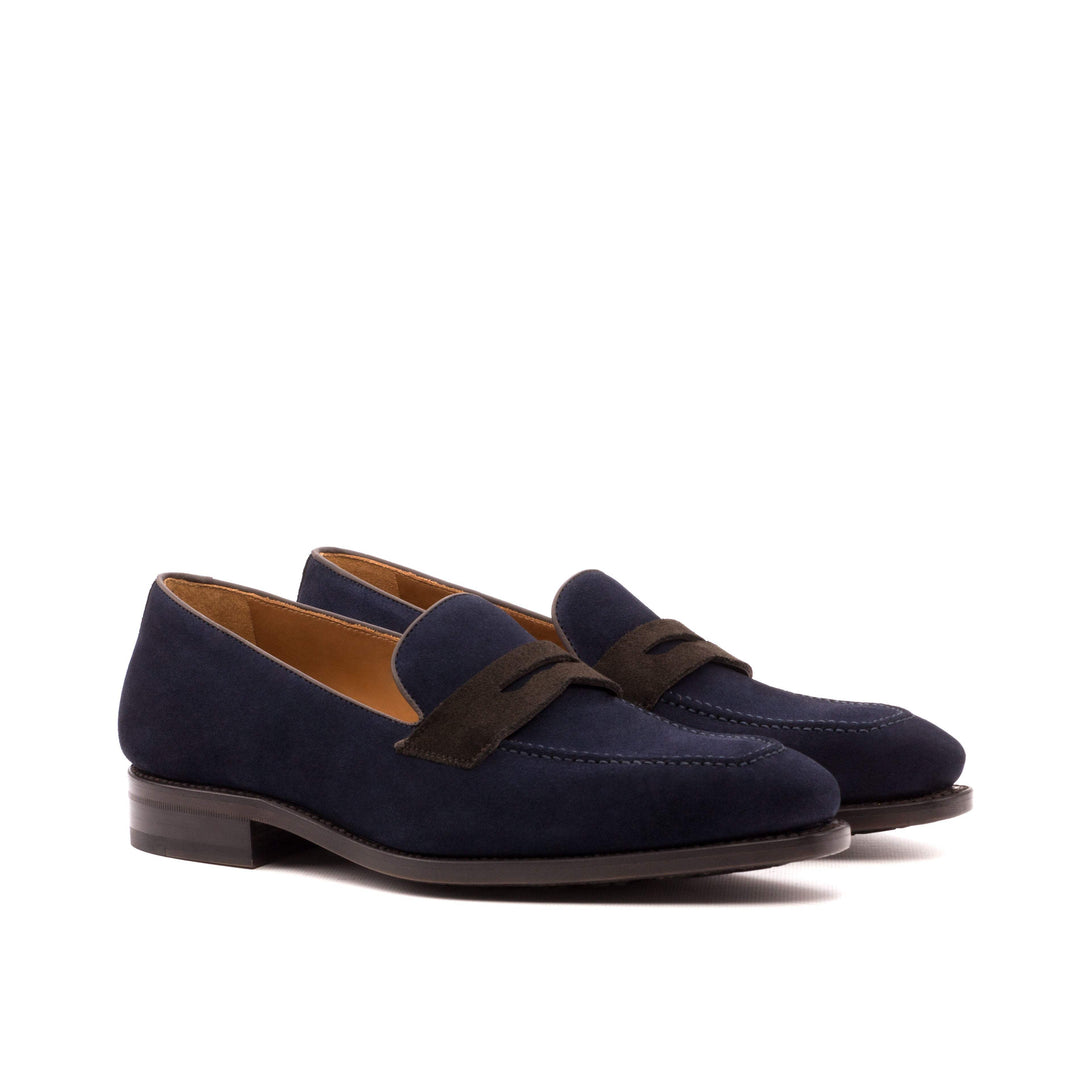 Men's Loafer Shoes Leather Goodyear Welt Dark Brown Blue 3533 3- MERRIMIUM