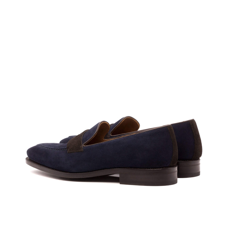 Men's Loafer Shoes Leather Goodyear Welt Dark Brown Blue 3533 4- MERRIMIUM