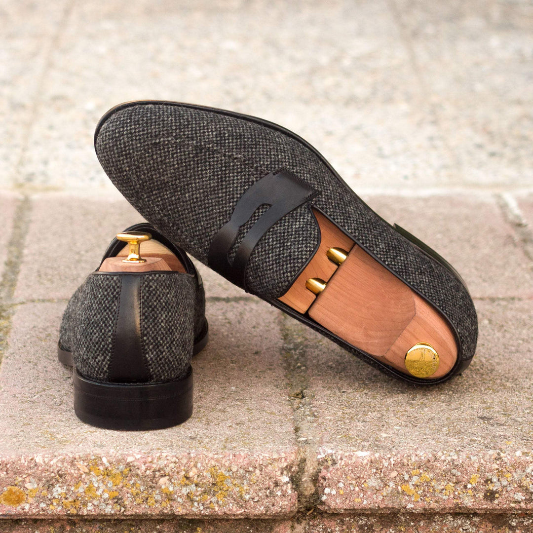 Men's Loafer Shoes Leather Goodyear Welt Grey Black 3285 1- MERRIMIUM--GID-2451-3285