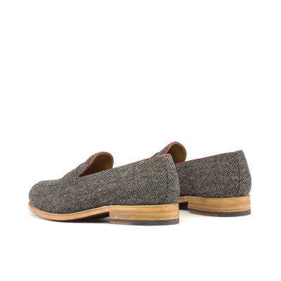 Men's Loafer Shoes Leather Goodyear Welt Grey Burgundy 5369 4- MERRIMIUM