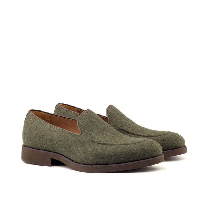 Men's Loafer Shoes Leather Green Dark Brown 2708 3- MERRIMIUM
