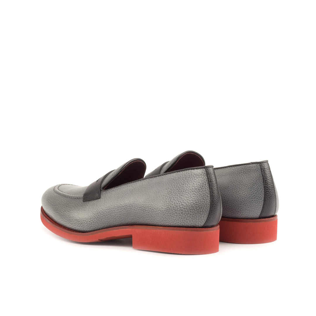 Men's Loafer Shoes Leather Grey Black 4948 4- MERRIMIUM