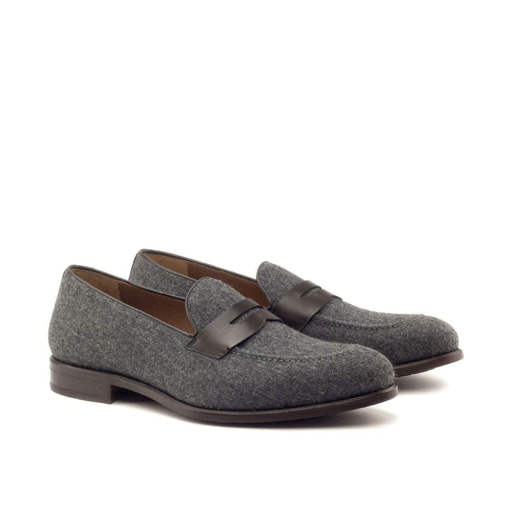 Men's Loafer Shoes Leather Grey Dark Brown 2891 3- MERRIMIUM