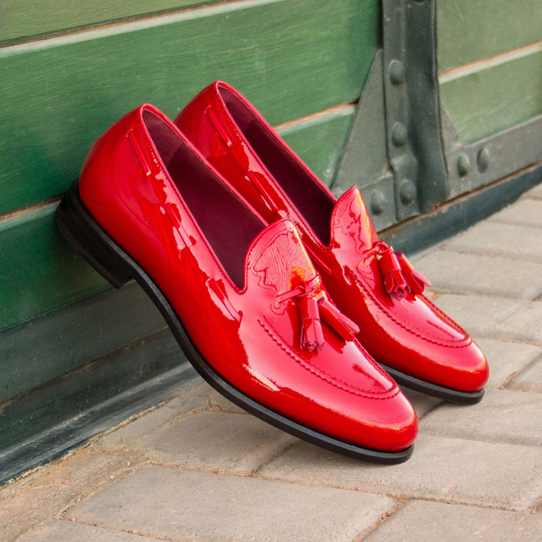 Men's Loafer Shoes Leather Red 3451 1- MERRIMIUM--GID-1370-3451