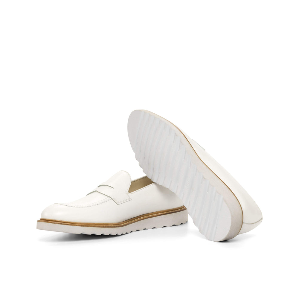 Men's Loafer Shoes Leather White 4757 2- MERRIMIUM