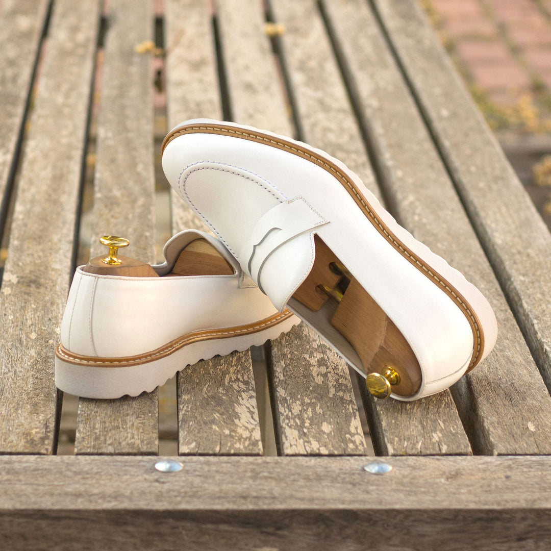 Men's Loafer Shoes Leather White 4757 1- MERRIMIUM--GID-1370-4757