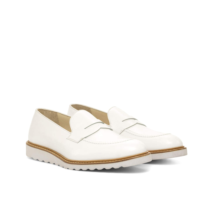 Men's Loafer Shoes Leather White 4757 3- MERRIMIUM