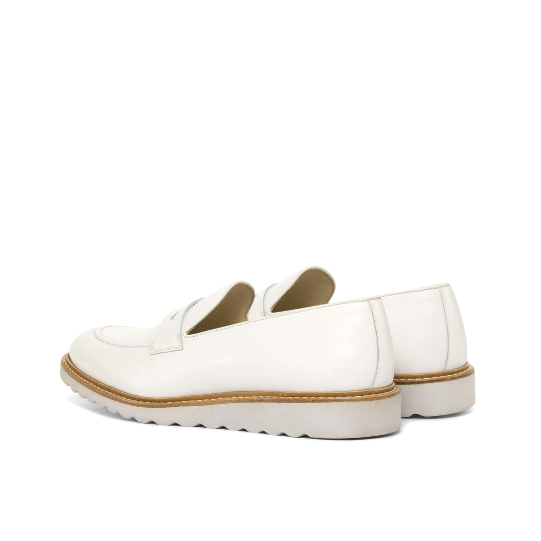 Men's Loafer Shoes Leather White 4757 4- MERRIMIUM