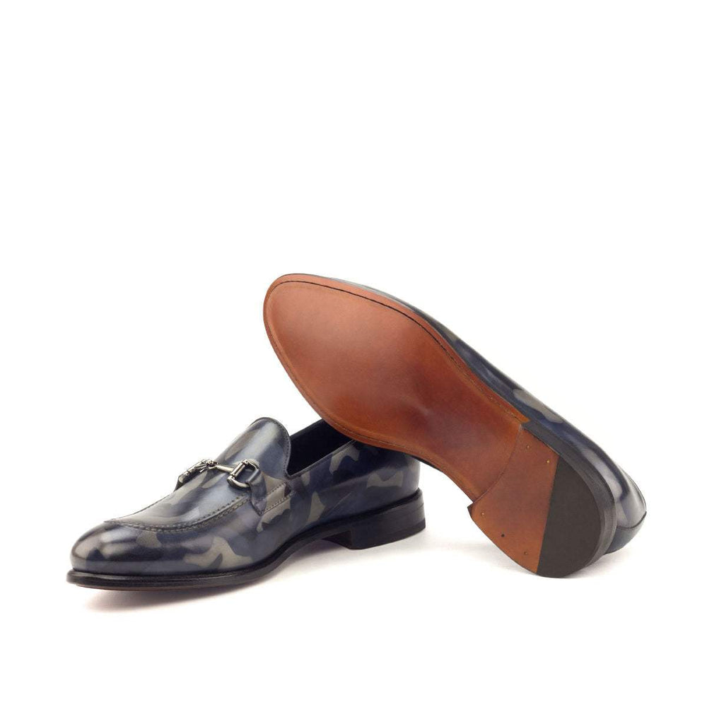 Men's Loafer Shoes Patina Leather Blue 2903 2- MERRIMIUM
