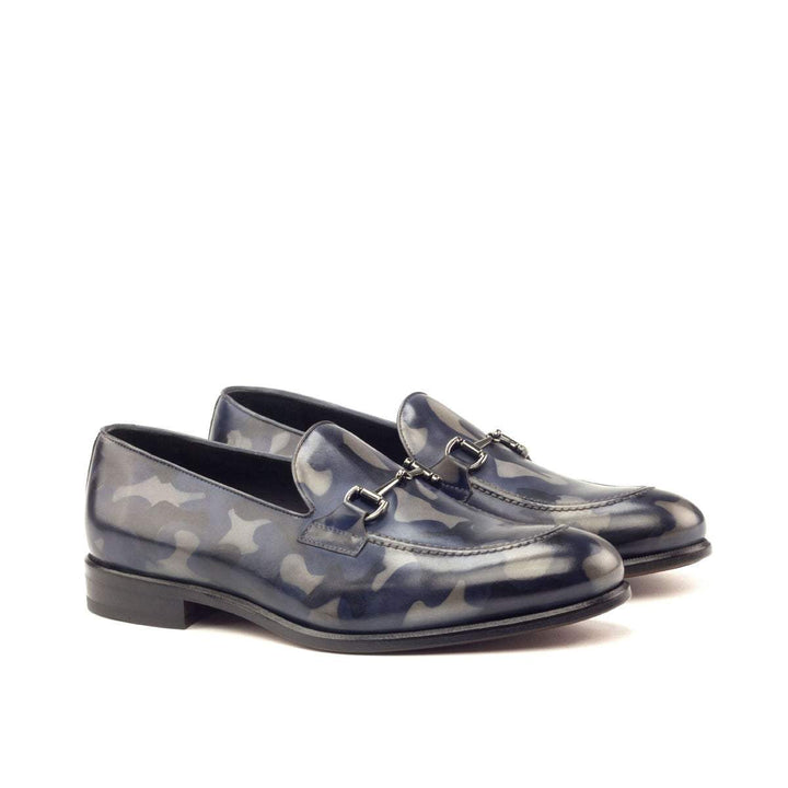 Men's Loafer Shoes Patina Leather Blue 2903 3- MERRIMIUM