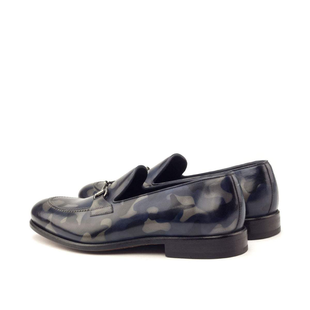 Men's Loafer Shoes Patina Leather Blue 2903 4- MERRIMIUM