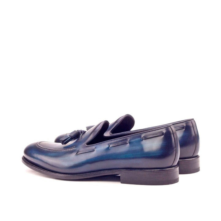 Men's Loafer Shoes Patina Leather Blue 2918 4- MERRIMIUM