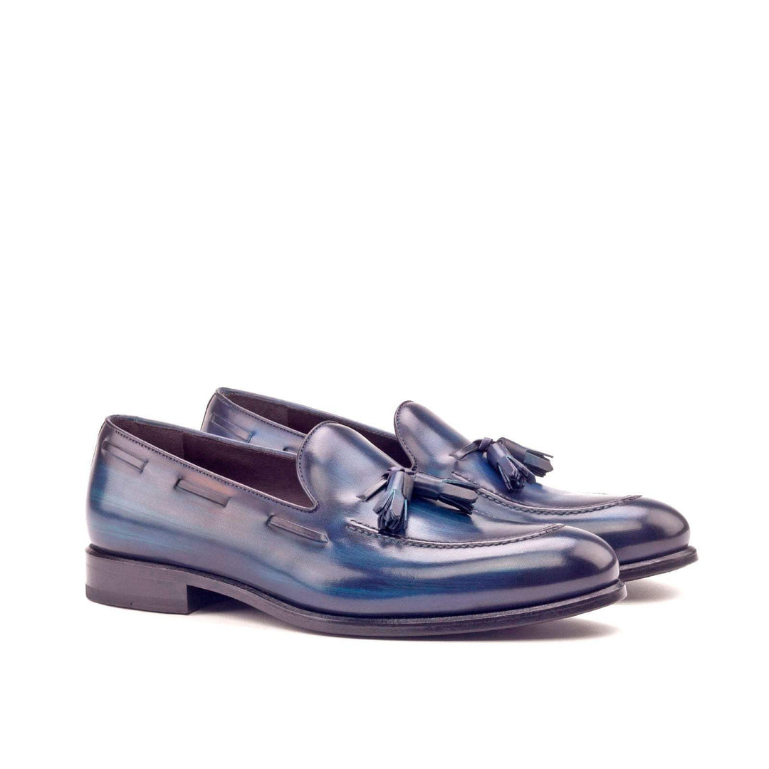 Men's Loafer Shoes Patina Leather Blue 2918 3- MERRIMIUM