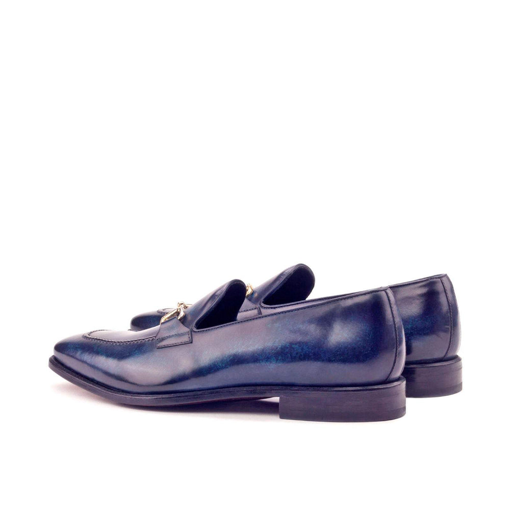 Men's Loafer Shoes Patina Leather Blue 2967 2- MERRIMIUM