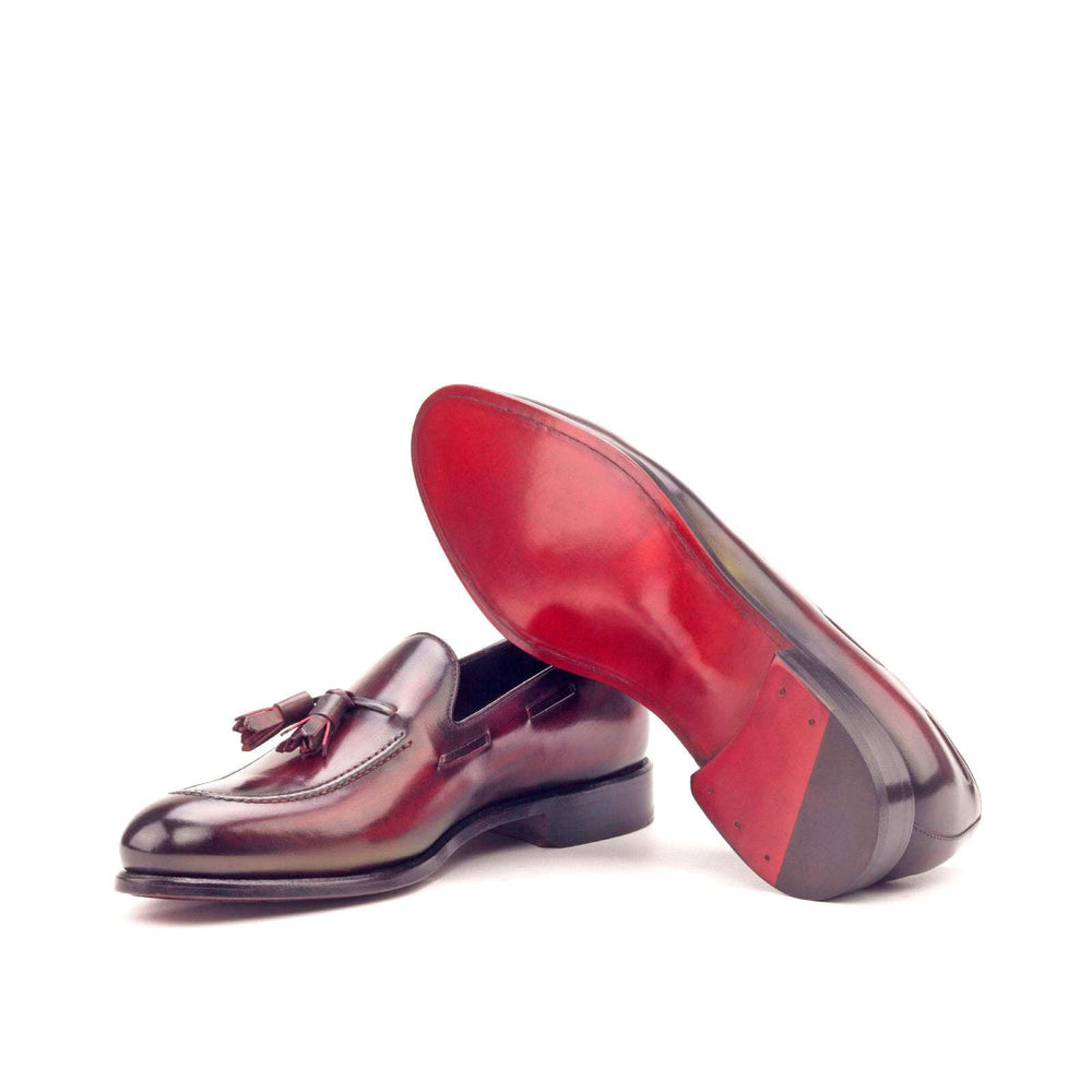 Men's Loafer Shoes Patina Leather Burgundy 2919 2- MERRIMIUM