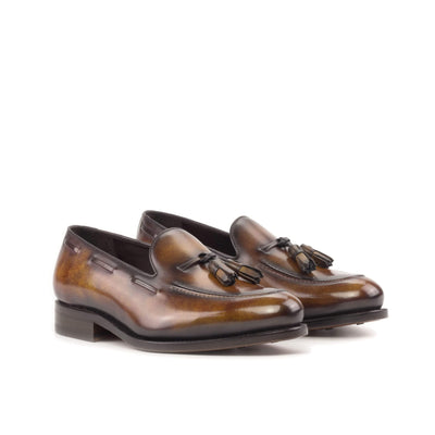 Men's Loafer Shoes Patina Leather Goodyear Welt Burgundy 5273 6- MERRIMIUM