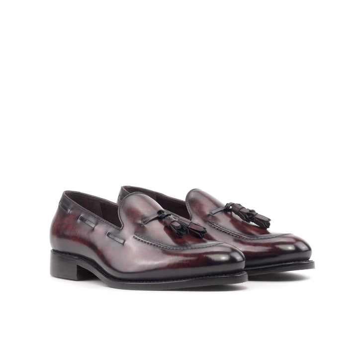 Men's Loafer Shoes Patina Leather Goodyear Welt Burgundy 5694 6- MERRIMIUM