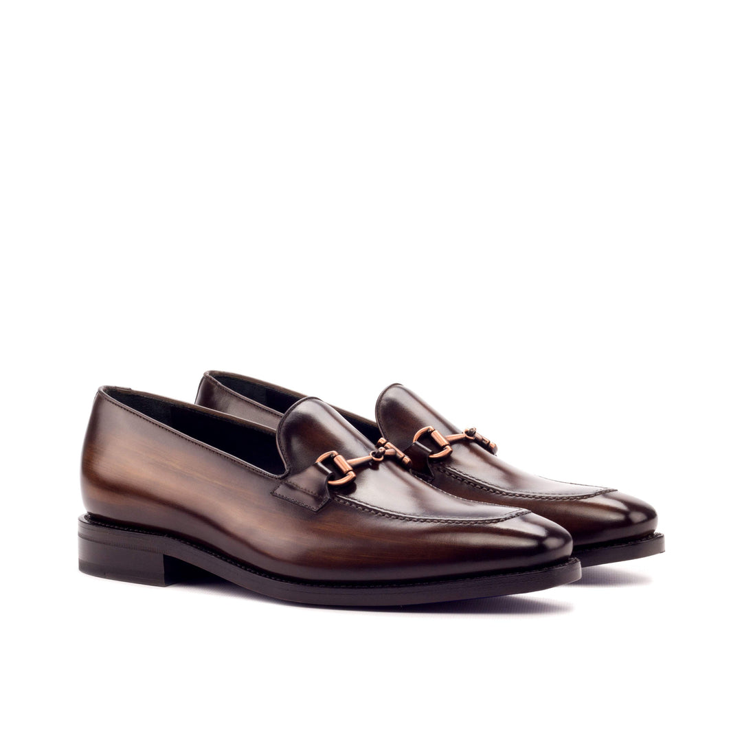 Men's Loafer Shoes Patina Leather Goodyear Welt Dark Brown 3270 3- MERRIMIUM