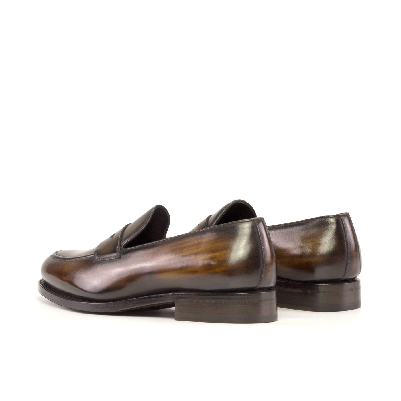 Men's Loafer Shoes Patina Leather Goodyear Welt Dark Brown 5366 4- MERRIMIUM