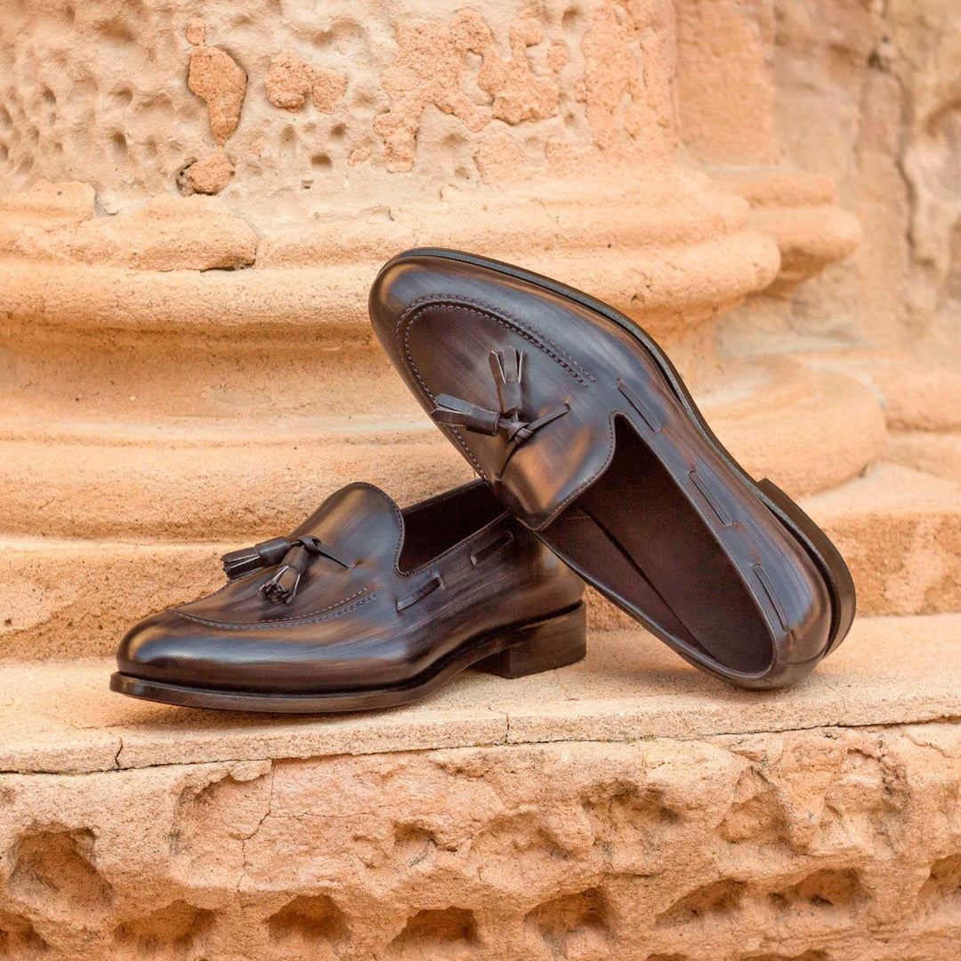 Men's Loafer Shoes Patina Leather Grey 2917 1- MERRIMIUM--GID-1553-2917