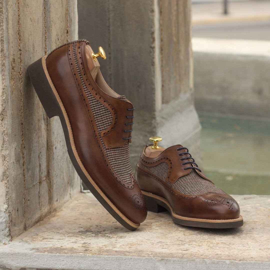 Men's Longwing Blucher Shoes Leather Brown 2939 1- MERRIMIUM--GID-1536-2939
