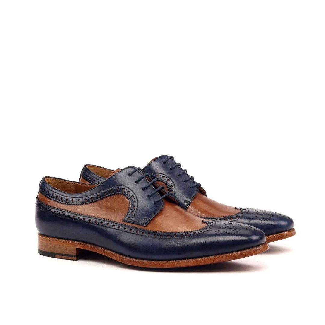 Men's Longwing Blucher Shoes Leather Brown Dark Brown 2392 3- MERRIMIUM