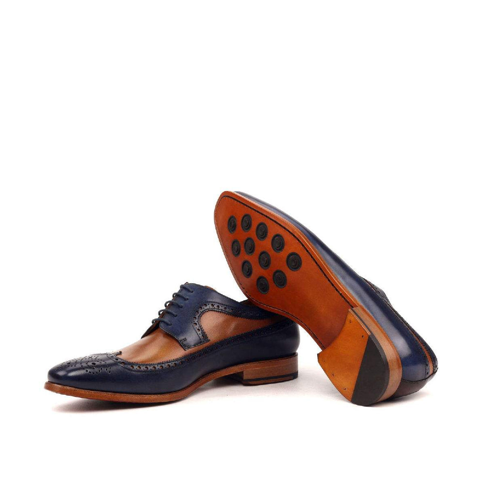 Men's Longwing Blucher Shoes Leather Brown Dark Brown 2392 2- MERRIMIUM