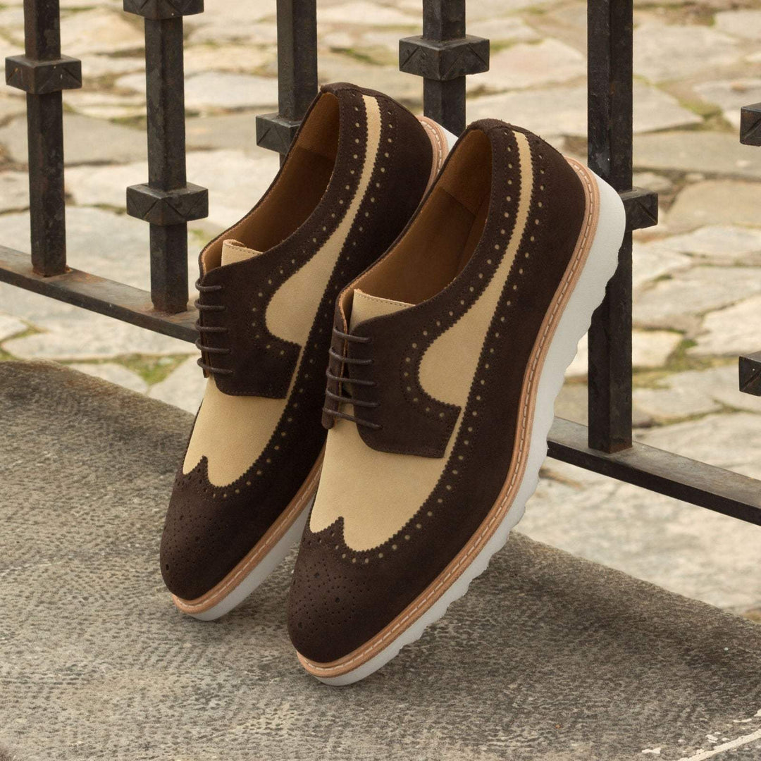 Men's Longwing Blucher Shoes Leather Brown Dark Brown 2626 1- MERRIMIUM--GID-1536-2626