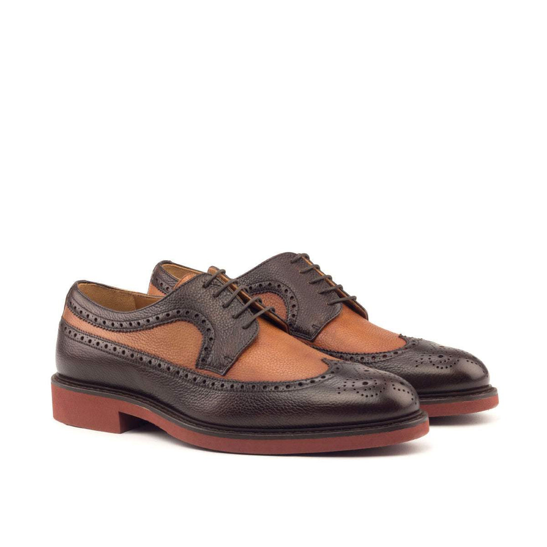 Men's Longwing Blucher Shoes Leather Brown Dark Brown 2633 3- MERRIMIUM