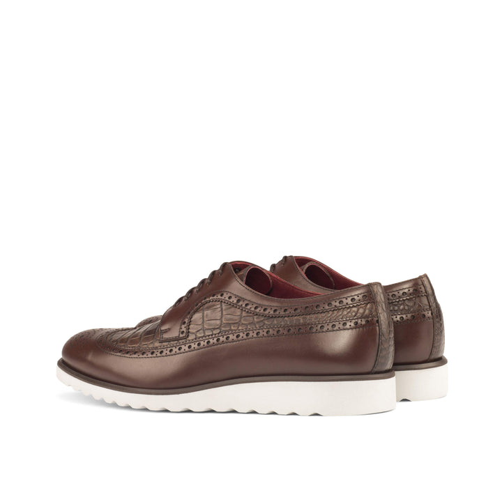 Men's Longwing Blucher Shoes Leather Brown Dark Brown 3743 4- MERRIMIUM
