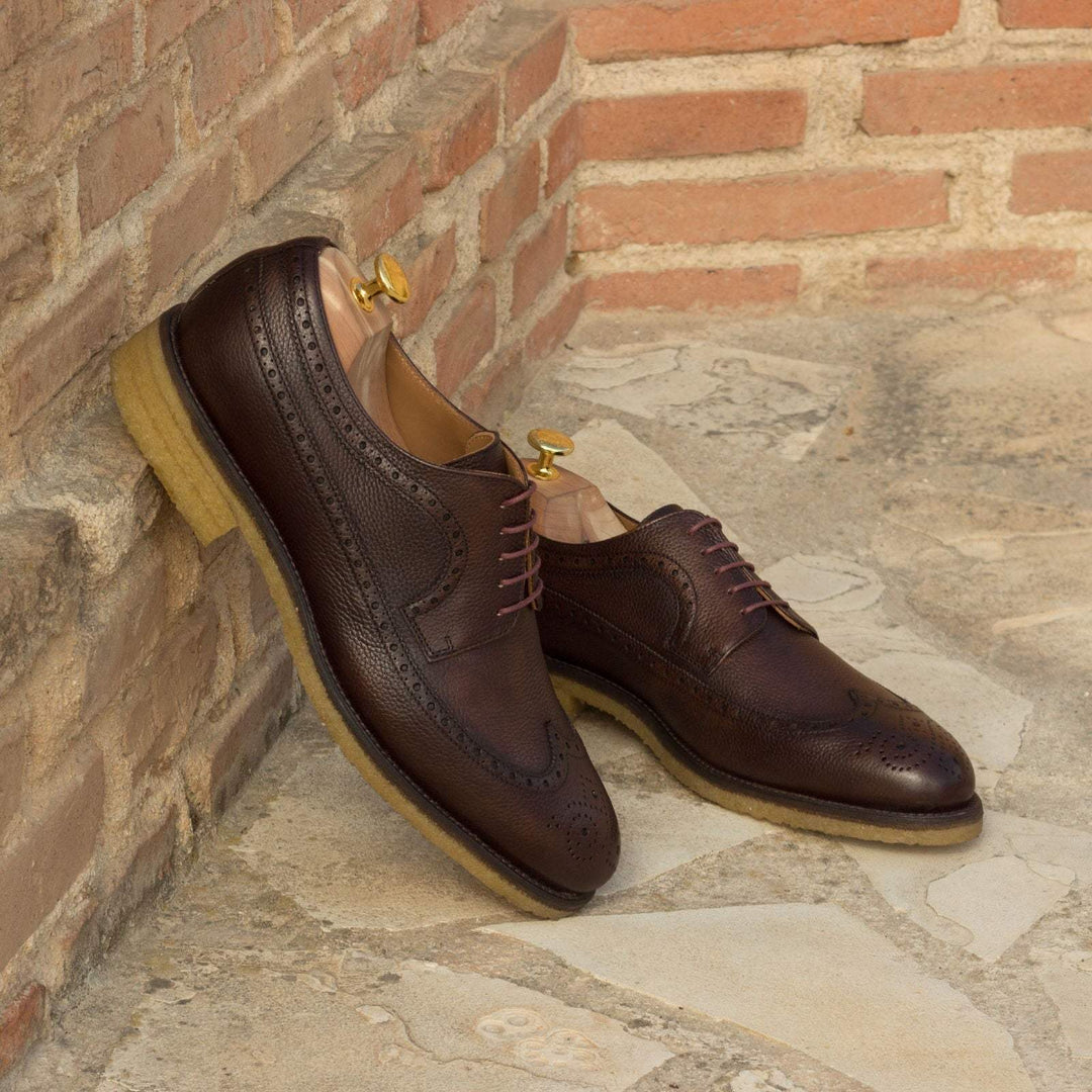 Men's Longwing Blucher Shoes Leather Dark Brown 2742 1- MERRIMIUM--GID-1536-2742