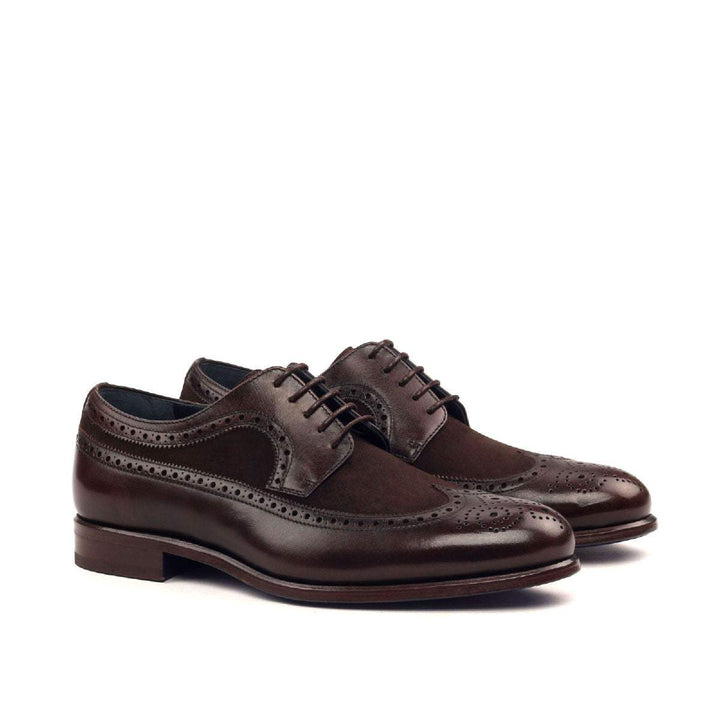 Men's Longwing Blucher Shoes Leather Dark Brown Brown 2487 3- MERRIMIUM