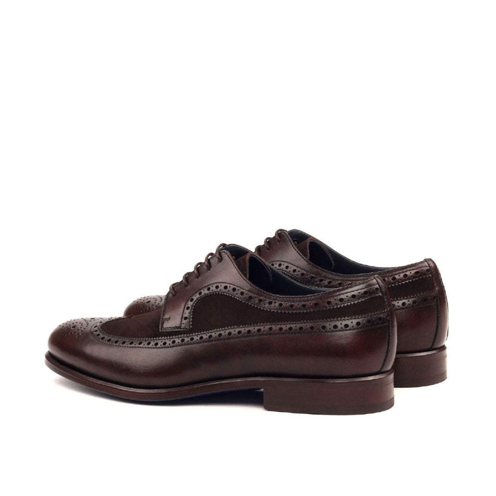 Men's Longwing Blucher Shoes Leather Dark Brown Brown 2487 4- MERRIMIUM
