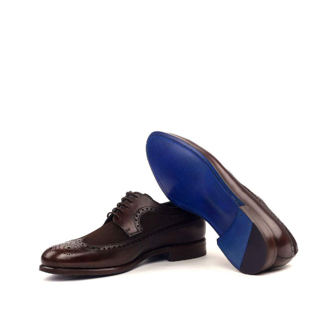 Men's Longwing Blucher Shoes Leather Dark Brown Brown 2487 2- MERRIMIUM