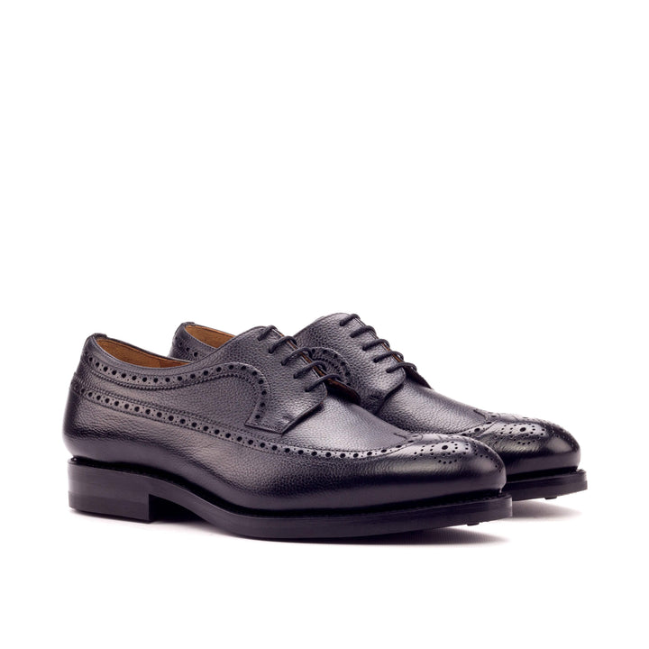 Men's Longwing Blucher Shoes Leather Goodyear Welt Black 3229 3- MERRIMIUM