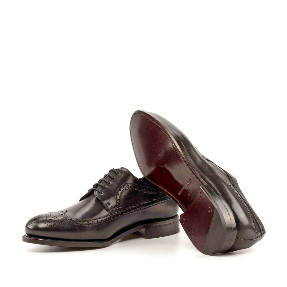 Men's Longwing Blucher Shoes Leather Goodyear Welt Black 5024 2- MERRIMIUM
