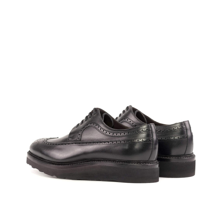 Men's Longwing Blucher Shoes Leather Goodyear Welt Black 5266 4- MERRIMIUM