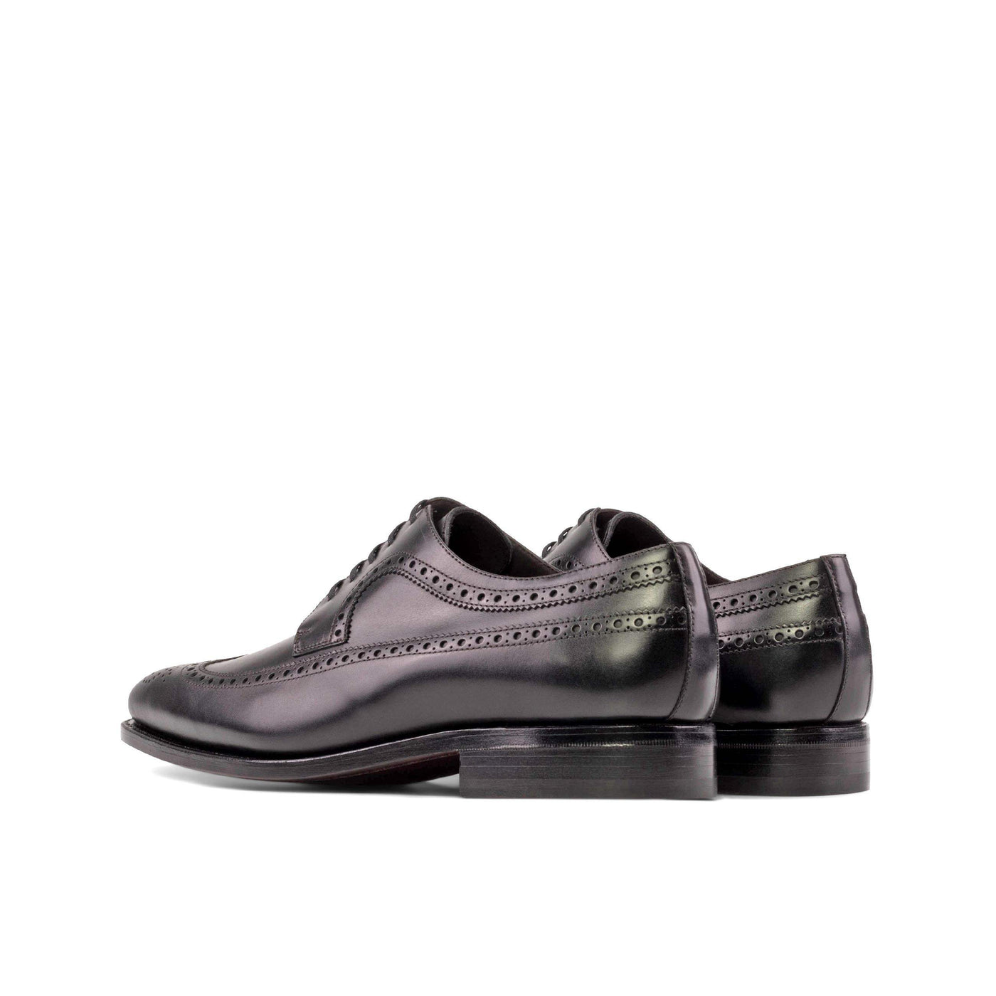 Men's Longwing Blucher Shoes Leather Goodyear Welt Black 5499 4- MERRIMIUM
