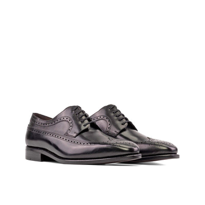 Men's Longwing Blucher Shoes Leather Goodyear Welt Black 5499 6- MERRIMIUM