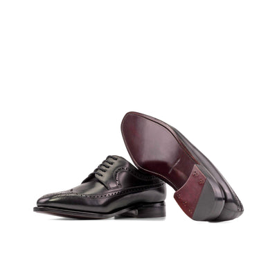 Men's Longwing Blucher Shoes Leather Goodyear Welt Black 5499 3- MERRIMIUM