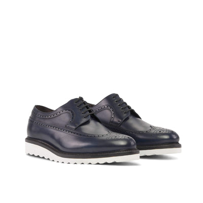 Men's Longwing Blucher Shoes Leather Goodyear Welt Blue 5274 6- MERRIMIUM