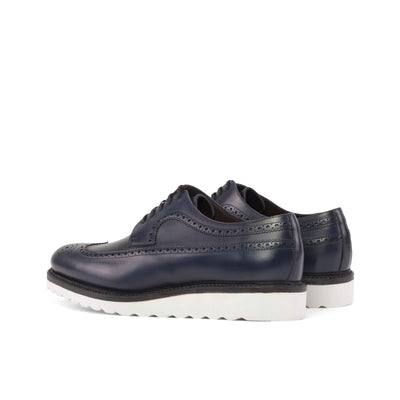 Men's Longwing Blucher Shoes Leather Goodyear Welt Blue 5274 4- MERRIMIUM