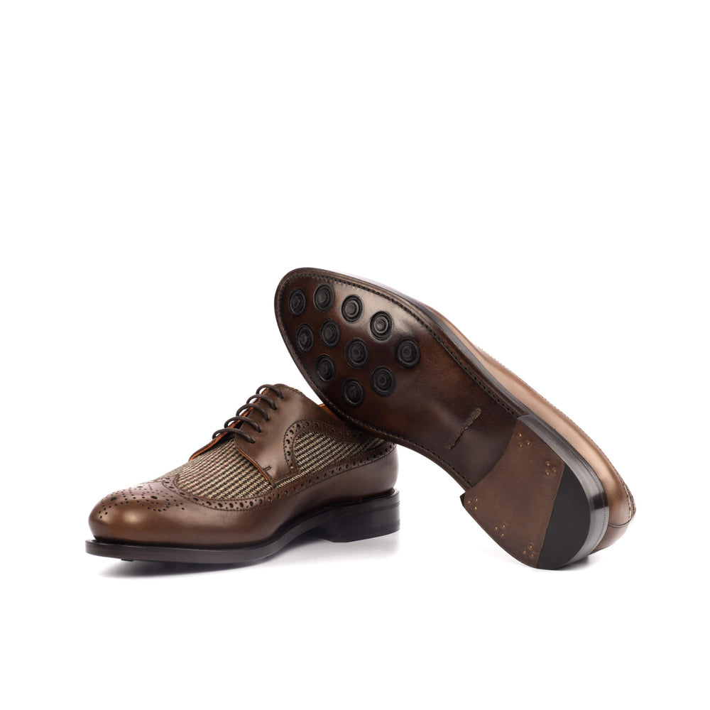 Men's Longwing Blucher Shoes Leather Goodyear Welt Brown 4416 2- MERRIMIUM