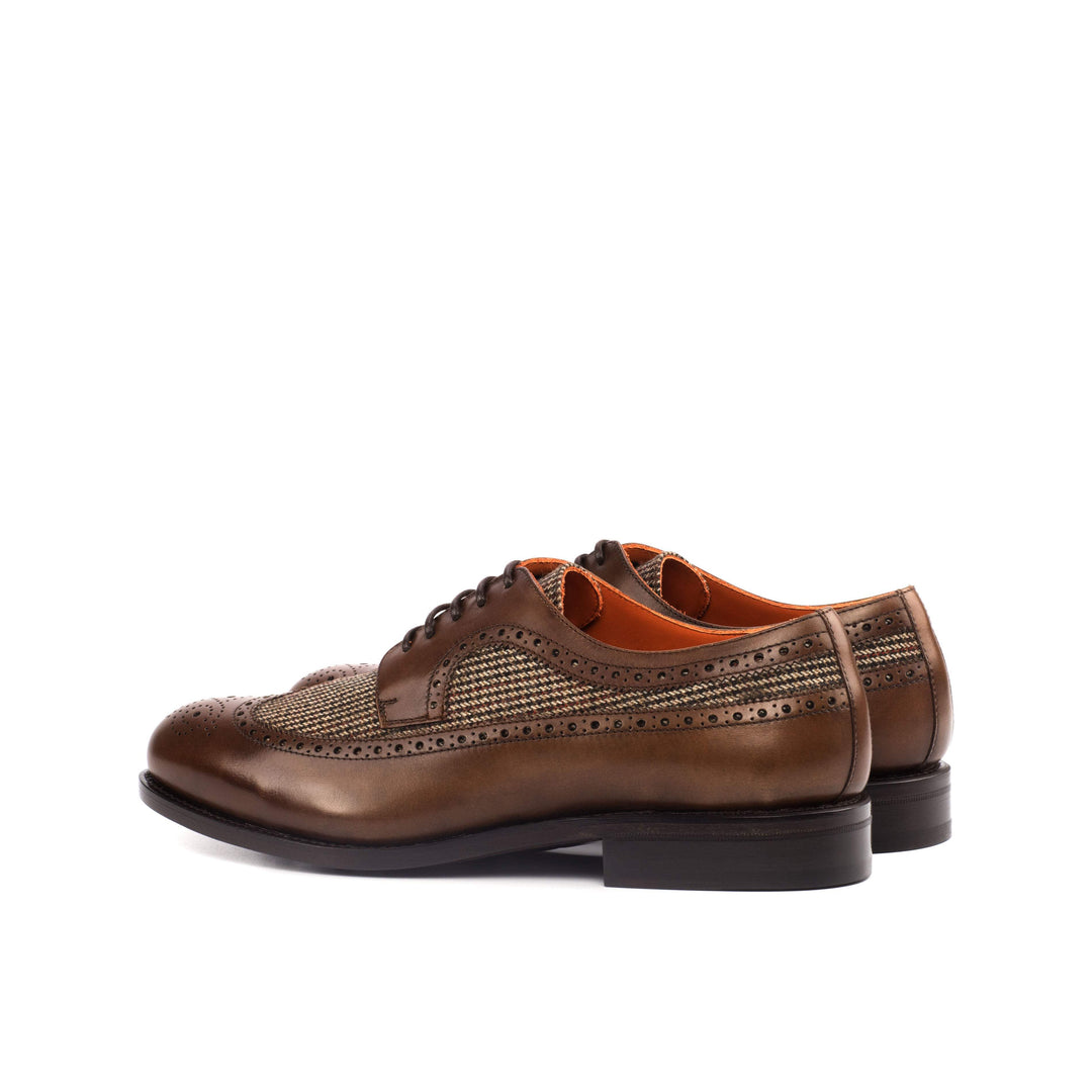 Men's Longwing Blucher Shoes Leather Goodyear Welt Brown 4416 4- MERRIMIUM