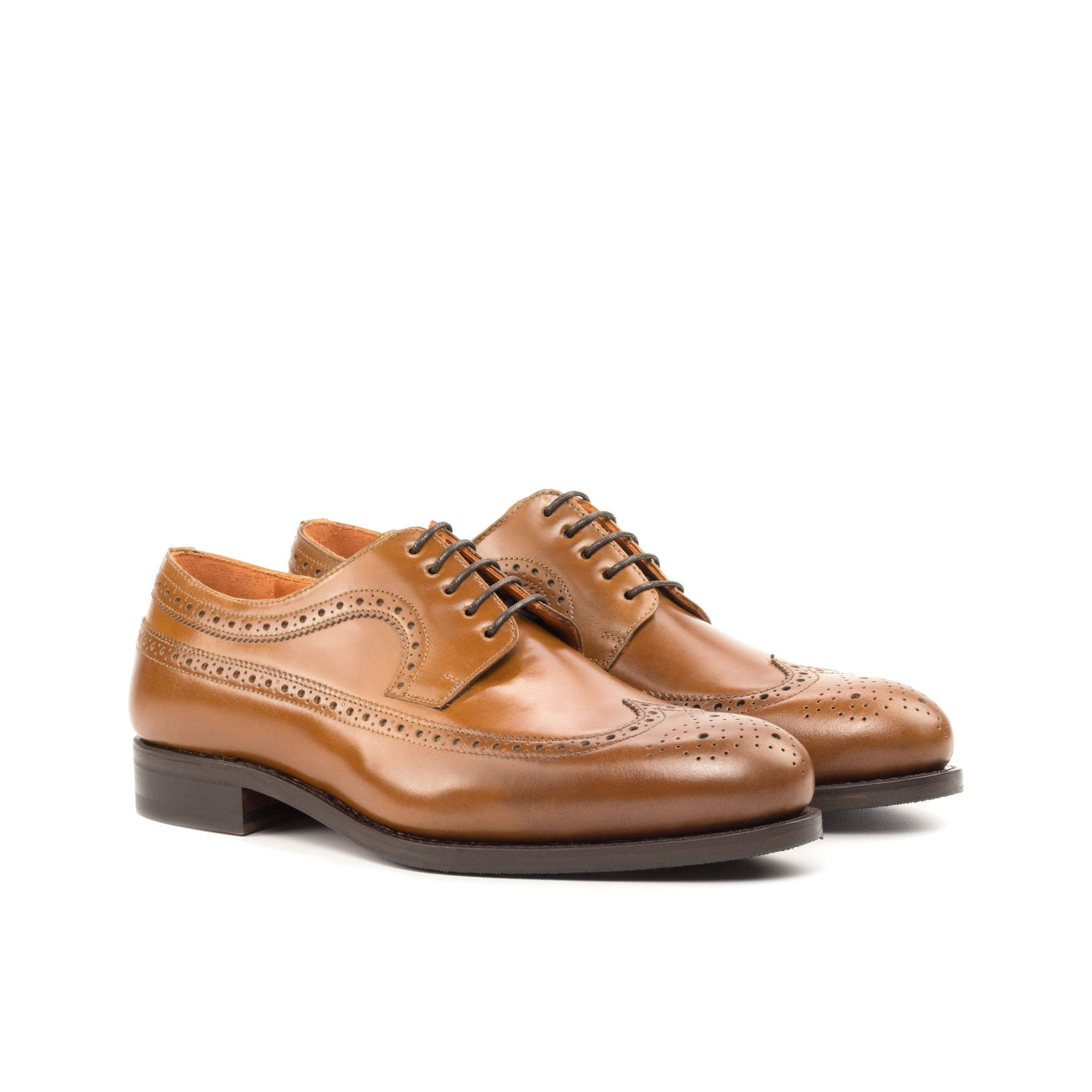 Men's Longwing Blucher Shoes Leather Goodyear Welt Brown 4756 3- MERRIMIUM