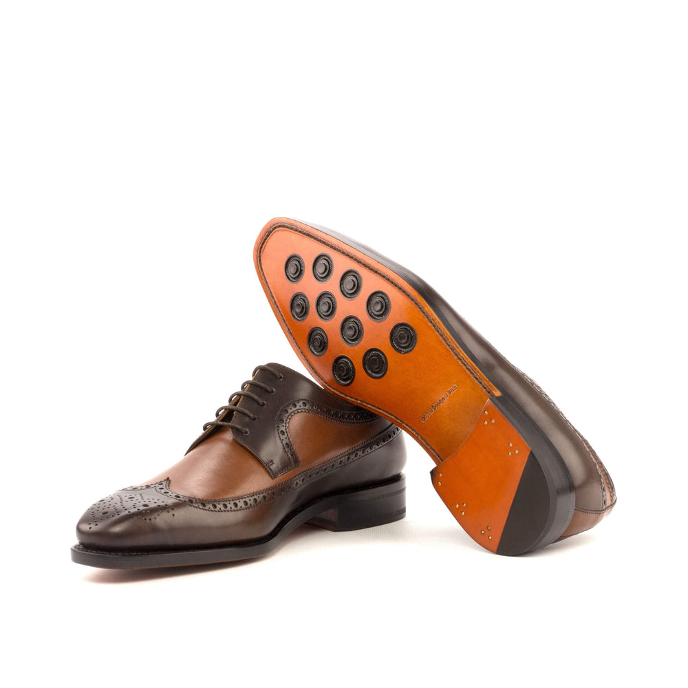 Men's Longwing Blucher Shoes Leather Goodyear Welt Brown Dark Brown 3521 2- MERRIMIUM