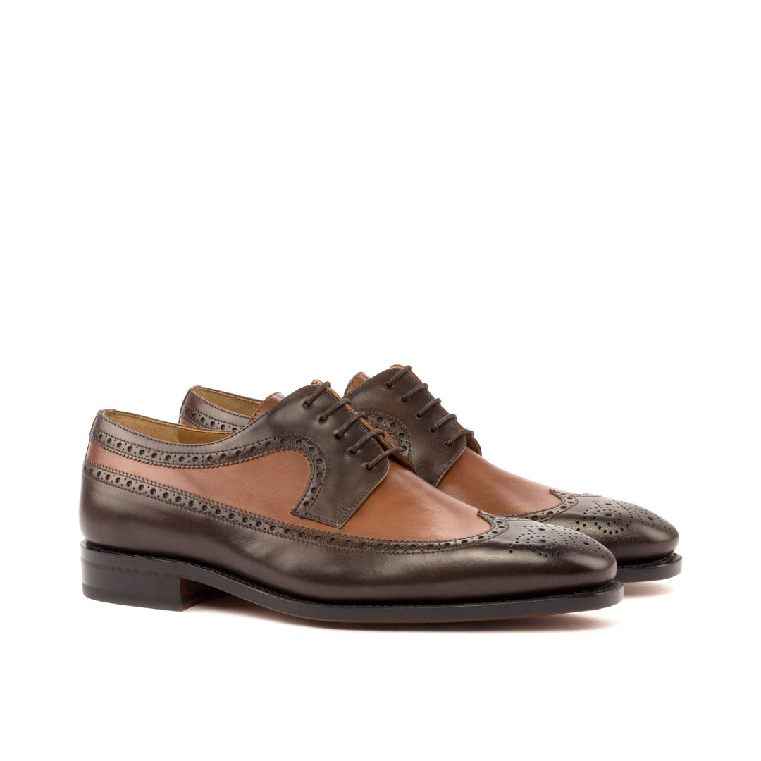 Men's Longwing Blucher Shoes Leather Goodyear Welt Brown Dark Brown 3521 3- MERRIMIUM