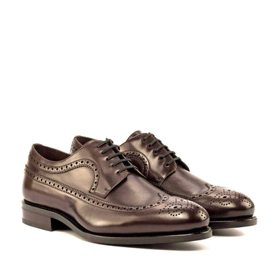 Men's Longwing Blucher Shoes Leather Goodyear Welt Dark Brown 5025 3- MERRIMIUM