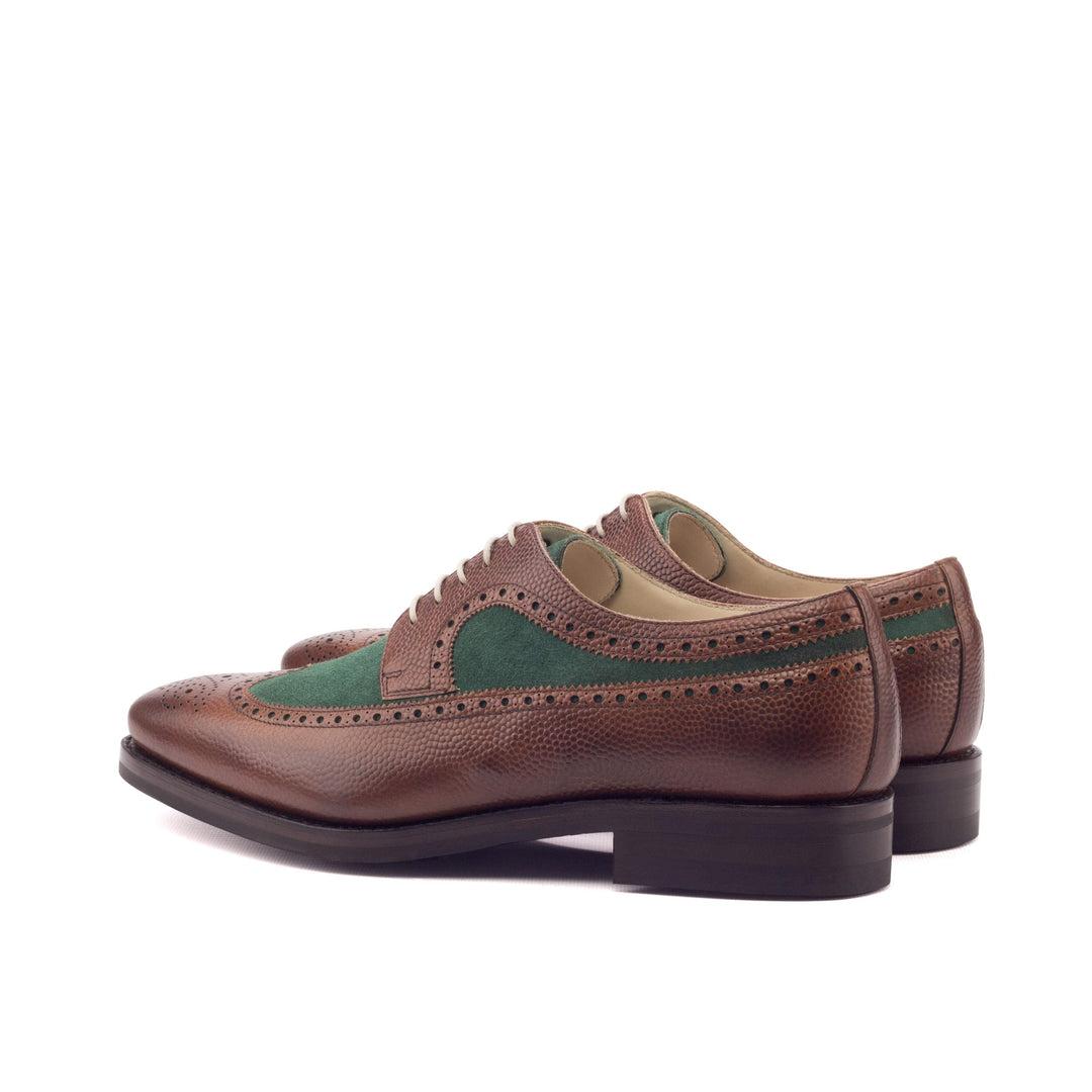 Men's Longwing Blucher Shoes Leather Goodyear Welt Green Brown 3330 4- MERRIMIUM