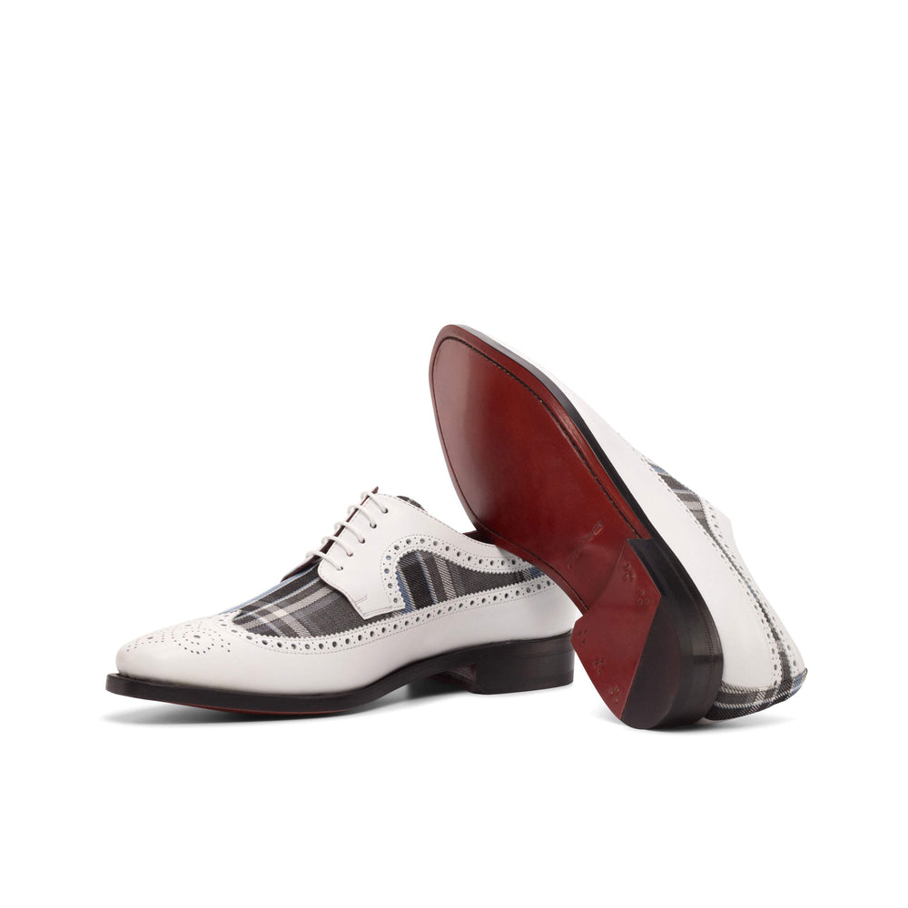 Men's Longwing Blucher Shoes Leather Goodyear Welt Grey White 4815 2- MERRIMIUM